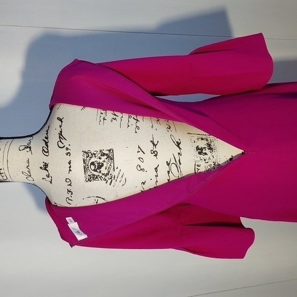 Eliza J - Womens Hot Pink Party Dance Midi Dress Flare Sleeves Modern Sz.4 - Picture 6 of 9